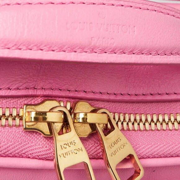 Louis Vuitton Rose/Violet Calfskin Embossed Monogram Vuittamins Utility Bag - Picture 8 of 10